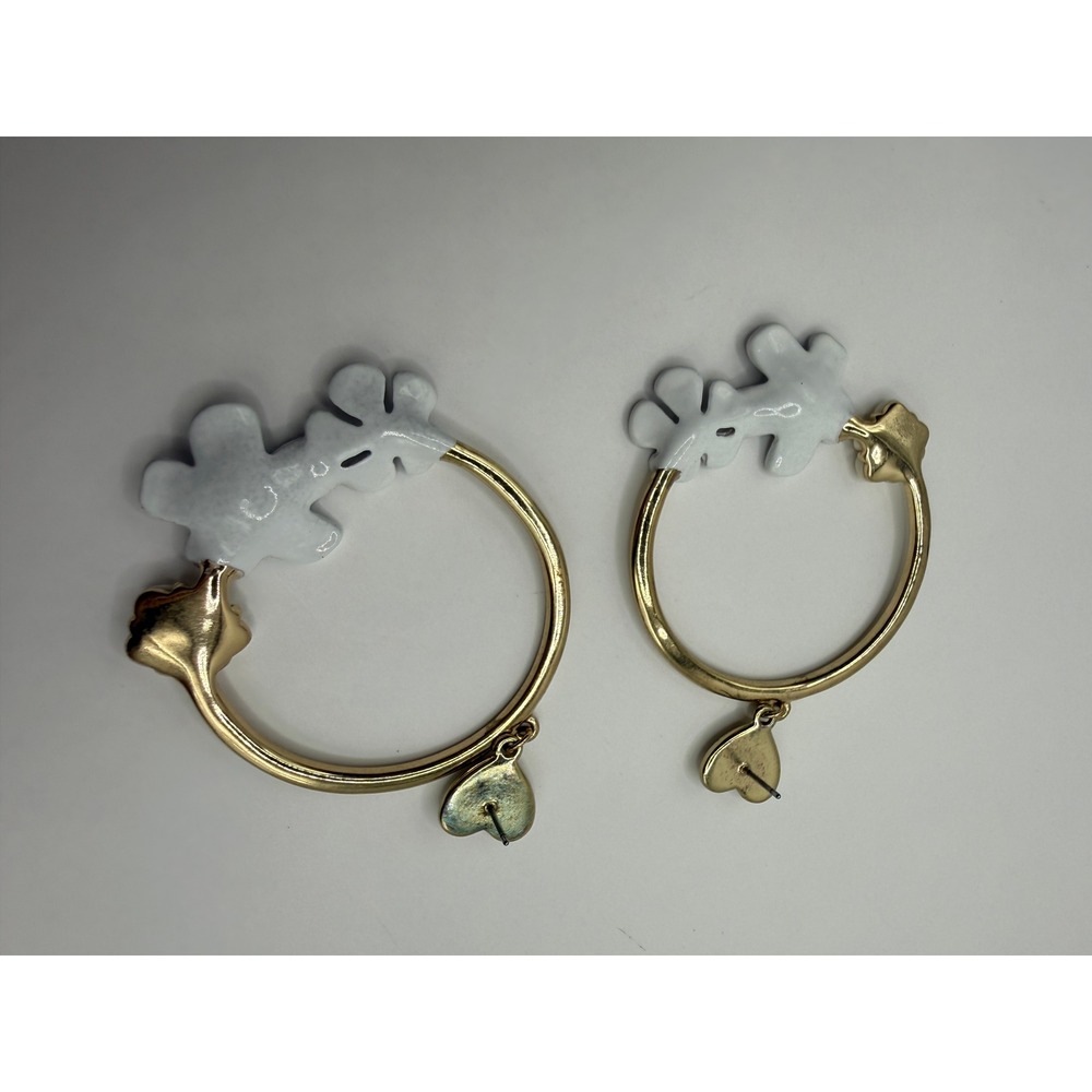 Floral Y2K Coquette Cottagecore Hoop Earrings from Juicy Couture - Picture 5 of 9